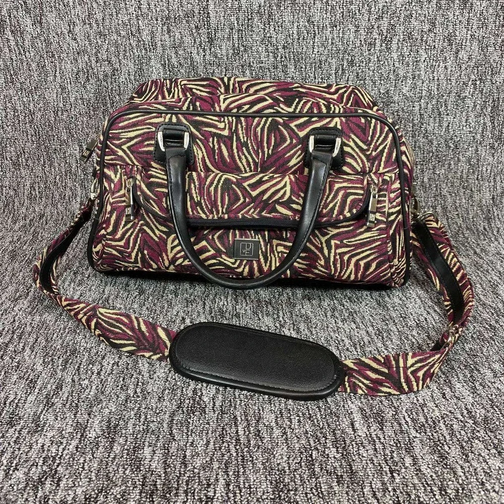 Vintage DVF Diane‎ Von Furstenberg Jacquard Satchel Weekender Travel Bag Strap